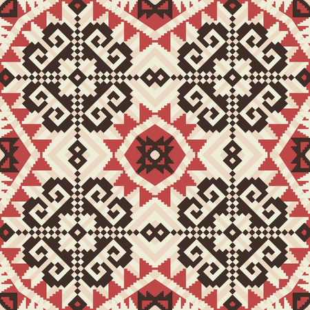 Abstract ornamental background in ethnic style, seamless patternのイラスト素材