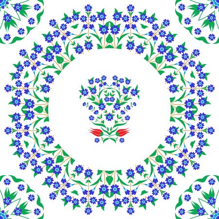 Floral frame, seamless patternのイラスト素材