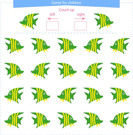 A game for children. Orientation in space. Learning to distinguish right, left. Vector illustrationのイラスト素材