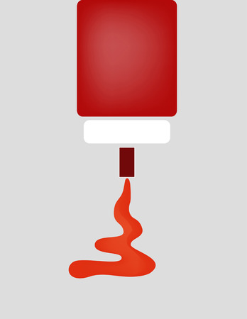 Ketchup bottle vector illustrationのイラスト素材