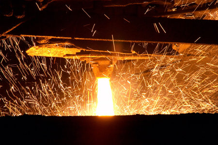 Molten steel pouring