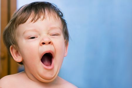 Portrait of a  Boy on white backgroundの写真素材
