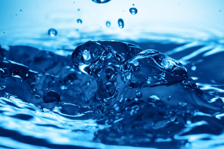 The abstract Blue water splash background