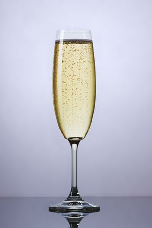 The close up of the champagne wine glassの写真素材