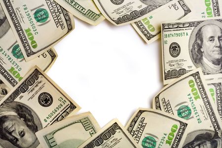 Close-up of a $100 banknotesの写真素材