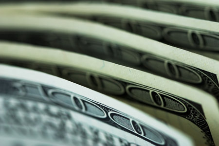 Close up view of a $100 banknotes