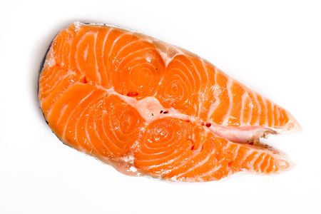 close up of raw salmon meat, great texture. の写真素材