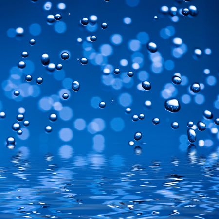 The abstract Blue water splash backgroundの写真素材