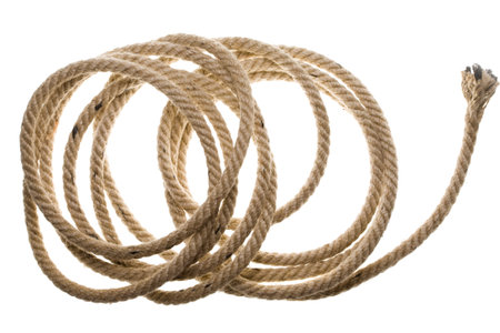 Close up view of an old rope