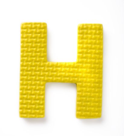 Letter H isolated on the white backgroundの写真素材