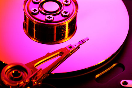 Close up view of the Detail of HDDの写真素材