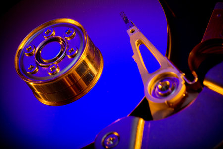 Close up view of the Detail of HDD