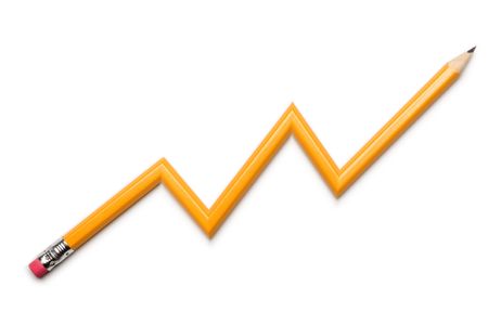 pencil line graphの写真素材