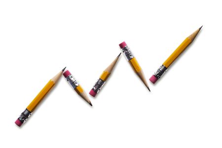 pencil line graphの写真素材