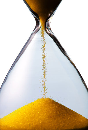 hourglass closeup shot (isolated - white background)