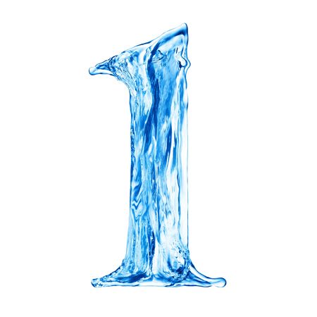 One letter of water alphabetの写真素材