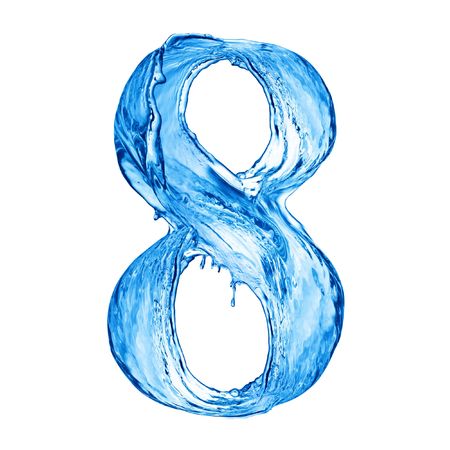 One letter of water alphabetの写真素材