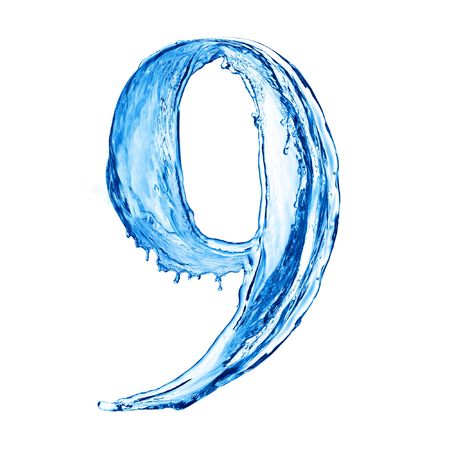 One letter of water alphabetの写真素材