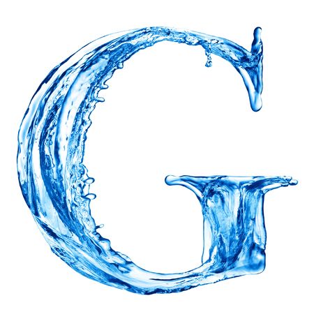 One letter of water alphabetの写真素材