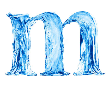 One letter of water alphabetの写真素材