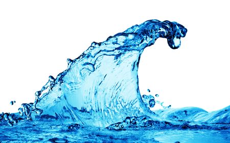 Blue water splashing on a backdrop.の写真素材