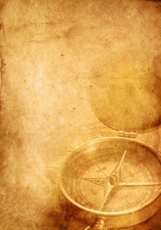 vintage rose , Old paper backgroundの写真素材