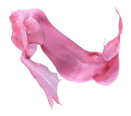 Isolated shot of paint splashing on whiteの写真素材