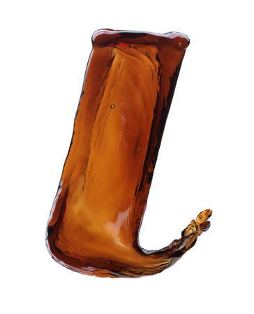 Splash of cola in the form of lettersの写真素材