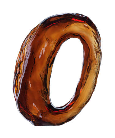 Splash of cola in the form of lettersの写真素材