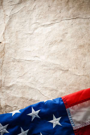 flapping flag USA with waveの写真素材