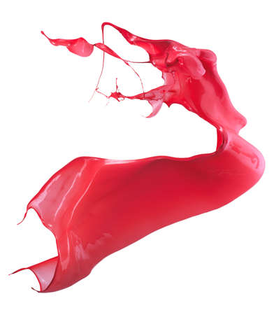 Isolated shot of paint splashing on whiteの写真素材