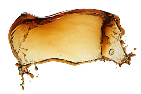 Cola splash isolated on whiteの写真素材