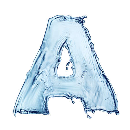 One letter of water alphabetの写真素材