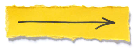 Close up view of torn piece of paper for mesageの写真素材