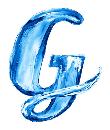 Splash of water in the form of lettersの写真素材