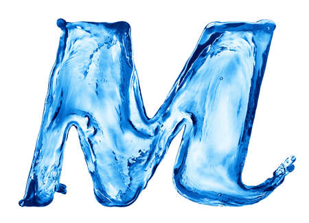 Splash of water in the form of lettersの写真素材