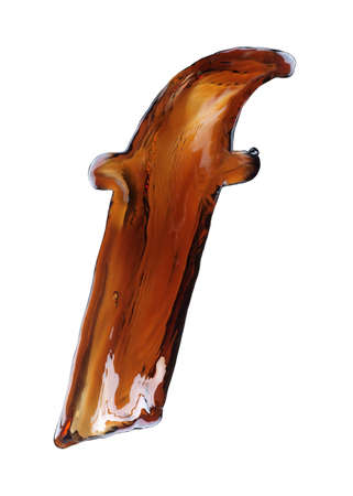 Splash of cola in the form of lettersの写真素材