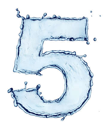 One letter of water alphabetの写真素材