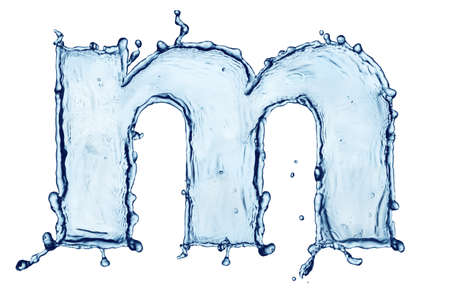 One letter of water alphabetの写真素材