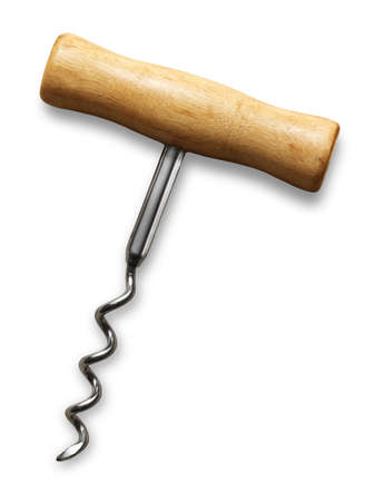 Corkscrew isolated on white backgroundの写真素材