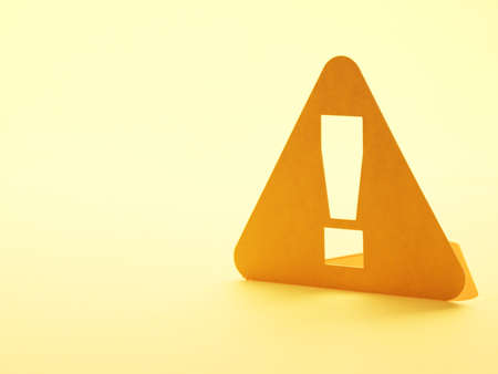 Paper Exclamation mark sign generic warningの写真素材