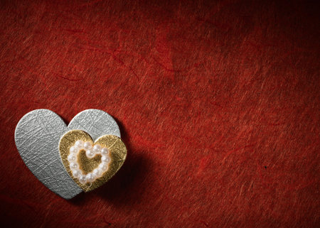 Holidays card with heart as a symbol of love/valentines day cardの写真素材