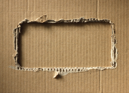 Corrugated cardboard as a backgroundの写真素材