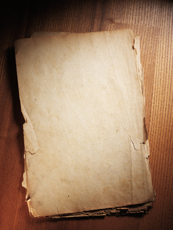 Judge gavel and paper sheet on wooden background. Close upの写真素材