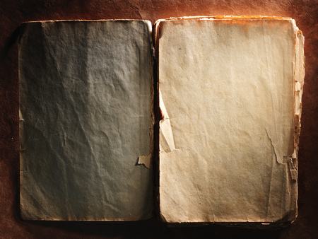 Vintage book on the very old paperの写真素材