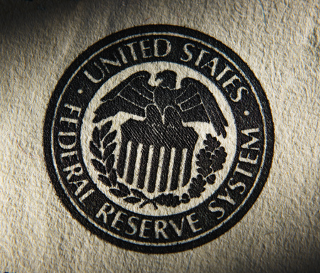 United States Federal Reserve System symbol.Close upの写真素材