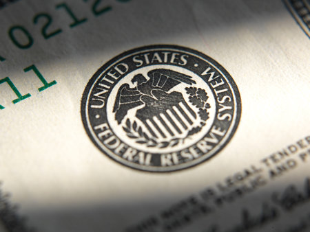 United States Federal Reserve System symbol.Close upの写真素材