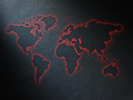 The word Help in cut out paper letters on paper backgroundの写真素材