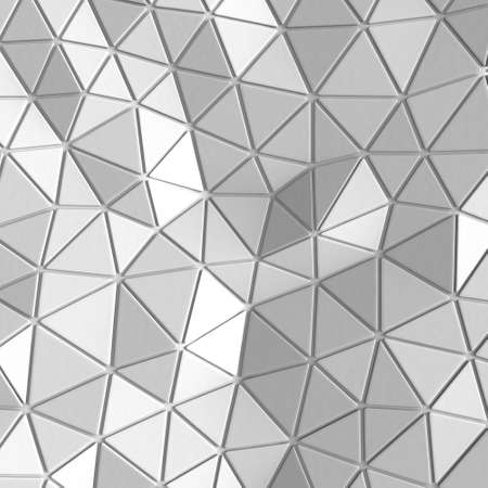 Abstract, geometric triangle silver mosaic background. 3D renderingの写真素材