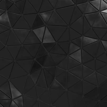 Abstract background of triangle polygons background. Black. 3D renderingの写真素材